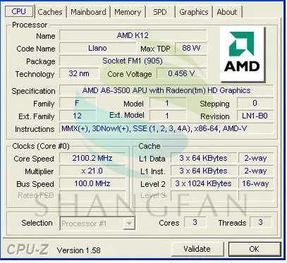 AMD Athlon  A6 3500  2.1GHz Triple-Core CPU Processor AD3500OJZ33GX 65W Socket FM1 amd processor