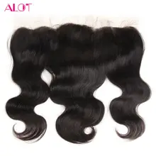 ALot Hair Lace Frontal Closure Body Wave 13×4 Ear To Ear Non Remy Human Hair Closure With BaBy Hair 8-18 Inch 130% Density