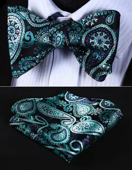 

Floral 100%Silk Woven Men Butterfly Bow Tie BowTie Pocket Square Handkerchief Hanky Suit Set #RF5
