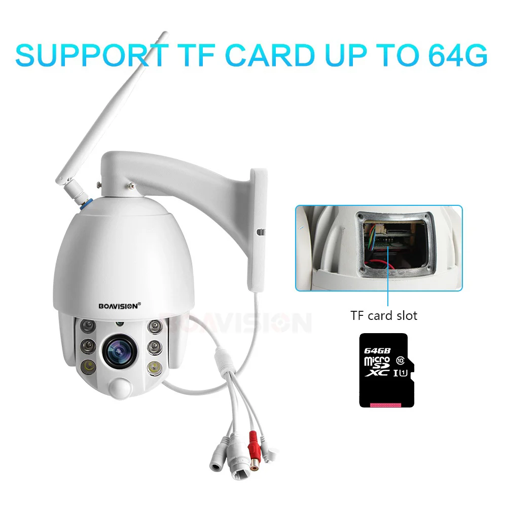 HD 1080P 5X/10X Zoom Беспроводная PTZ купольная IP камера wifi наружная двухсторонняя аудио связь+ динамик CCTV камера безопасности видео ИК 60 м