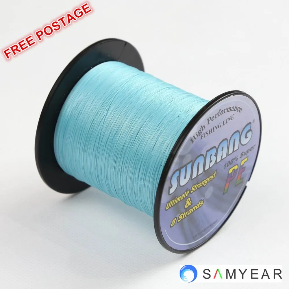Free Shipping 8 strands 40LB 100M Long Line Fishing PE Braide Steel Fishing Line SUNBANGin