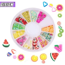 12 стилей Fimo Ломтики для слайма слайд кристально чистые поставки слаймов DIY фруктовая коробка аксессуары украшения игрушки для детей ногти искусство