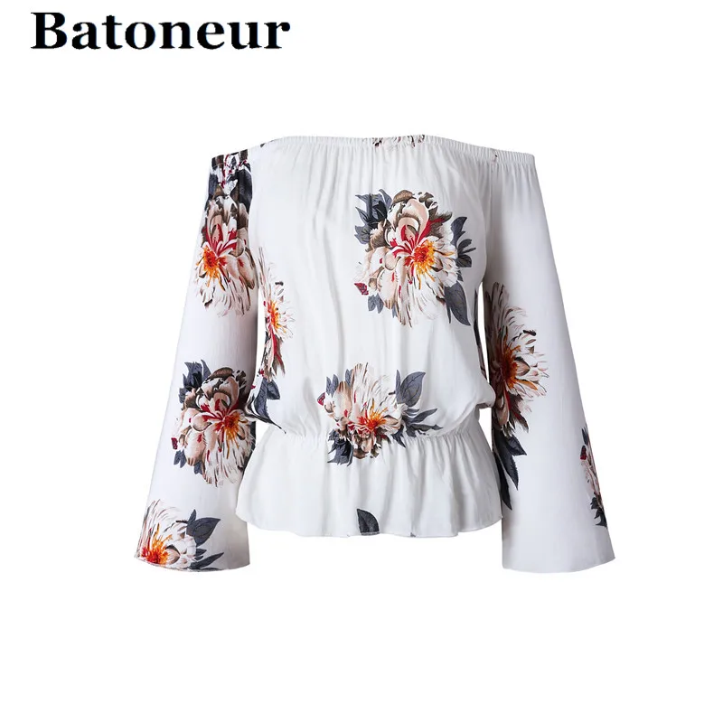 LOSSKY-2018-Sexy-Slash-Neck-Print-Summer-Chiffon-Blouse-Womens-Shirt-Blusas-Feminina-White-Off-Shoulder (1)