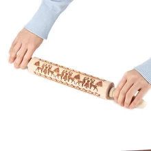 ABEDOE Рождество Снежинка кошка деревянная Скалка тиснение выпечки печенья лапши печенье, фондан, пирог тесто разрисованный борд