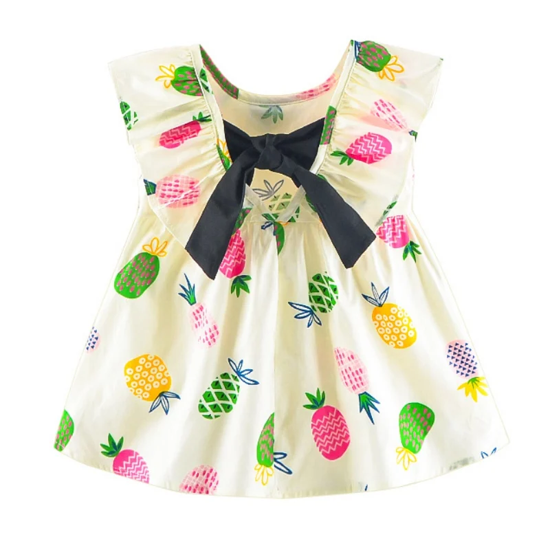 

Summer Baby Infant Baby Girls Dress Kids Newborn Print Sleeveless Flower Dresses