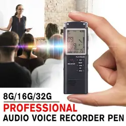 Аудио Голос Регистраторы 8/16/32 GB Цифровой диктофон Регистраторы USB Professional с VAR/VOR Встроенный микрофон 96 часов диктофон