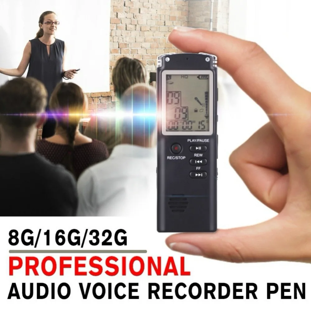 

Audio Voice Recorder 8/16/32GB Digital Voice Recorder USB Professional With VAR/VOR Built-in Microphone 96 Hours Dictaphone