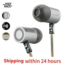KZ ED4 Metal Stereo Earphone Noise Isolating In ear Music Earbuds with Microphone for Mobile Phone