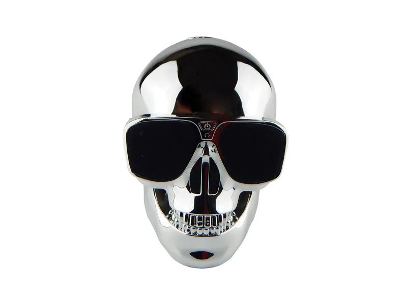 Пластиковый металлический череп форма беспроводной Bluetooth динамик солнцезащитные очки NFC динамик в форме черепа мобильный сабвуфер многоцелевой динамик s Cool