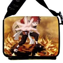 Naruto Sasuke Gaara Printing Cosplay School Bag Canvas Students Shoulder Messenger Bags