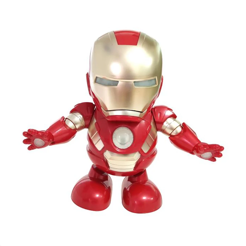 

Iron Man Super Hero Action Figure Toy With LED Flashlight Smart Dance Model Robot For Children Gift