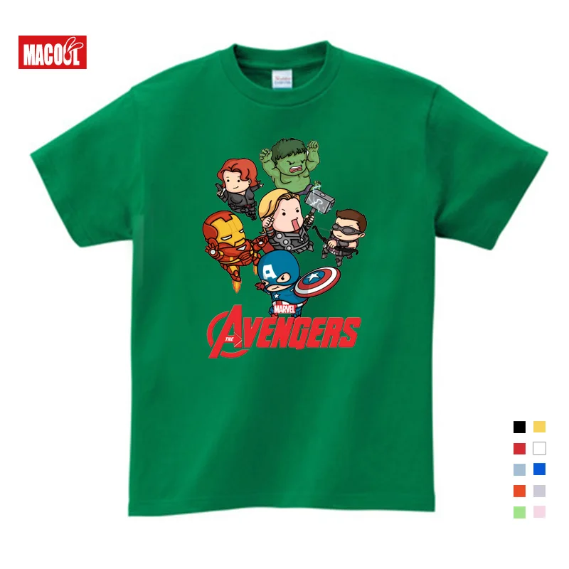 Free Shipping 2019 T-shirt Superman/Batman/spider Man/captain America /Hulk/Iron Man / T Shirt Boy Girls Printing T-shirt