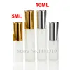 20 unids/lote 5ML 10ML botella de Spray de vidrio atomizador recargable del Perfume Mini de prueba de muestra viales de vidrio con tapón chapado en oro ► Foto 1/6