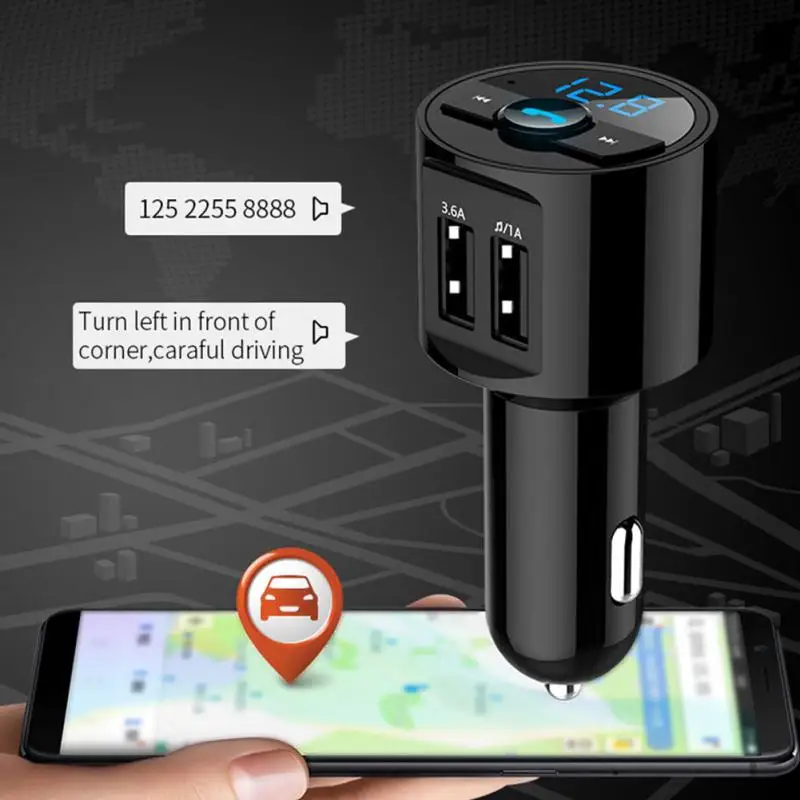 Двойное соединение через USB и беспроводное Bluetooth зарядное устройство адаптер