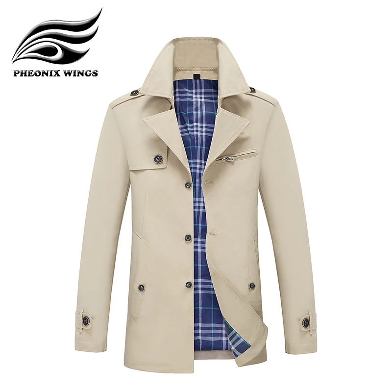 

Mens Trench Coat 2018 New Fashion Brand Designer Men Long Jacket Spring Winter Windproof Man Windbreaker Plus Size Drop shipping