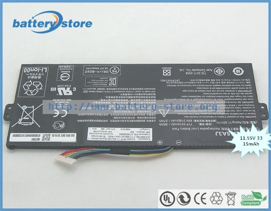 Оригинальные аккумуляторы для ноутбука Chromebook 11 CB3-131 CB3-131-C3SZ AC15A8J R CB5-132T-C8ZW C738T 55 V 3