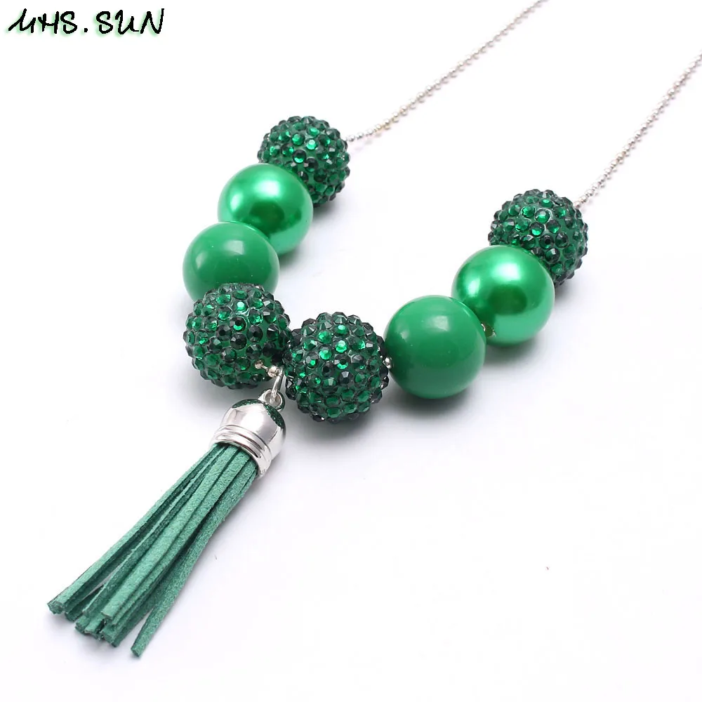 Служба. Солнце рождество ожерелья из драгоценных бусинок с tassel pendant дети Девочки