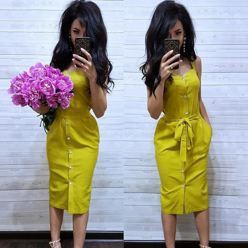

Autumn And Winter New Slim Bottoming V-Neck Solid color dress Women 2018 Sexy yellow purple red Straight Knee Length dresses