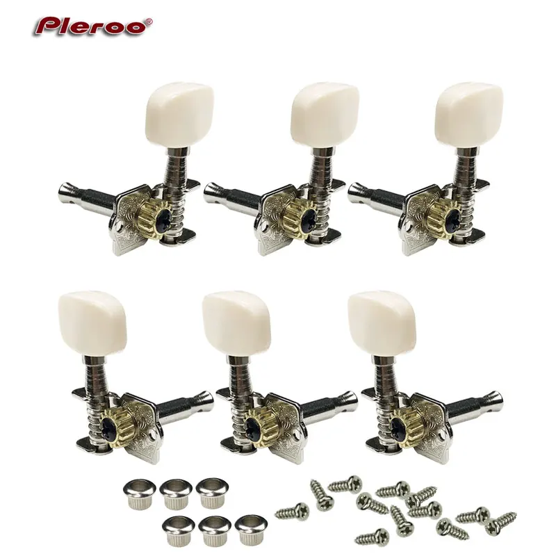 New B106 3 Left and Right Economy Open-gear Ukulele Tuners Zinc Silver Alloy Machine Heads Chord Button Knobs | Спорт и развлечения