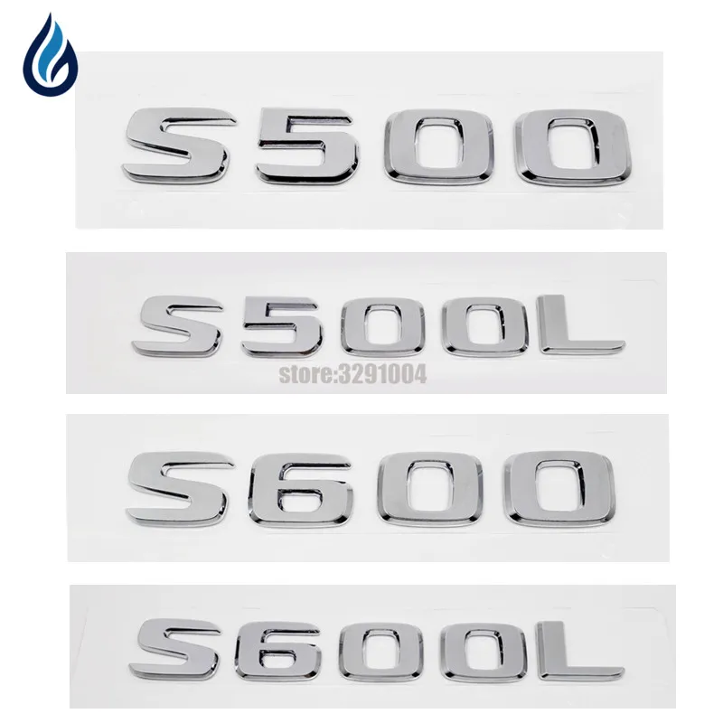 MATTE BLACK BENZ S500L REAR TRUNK LETTERS BADGE EMBLEM FOR BENZ S-CLASS W221