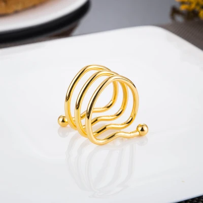 Металлическое кольцо для салфеток Кольца золотого и серебряного цвета для украшения стола столовые кольца для салфеток металла блестящего цвета