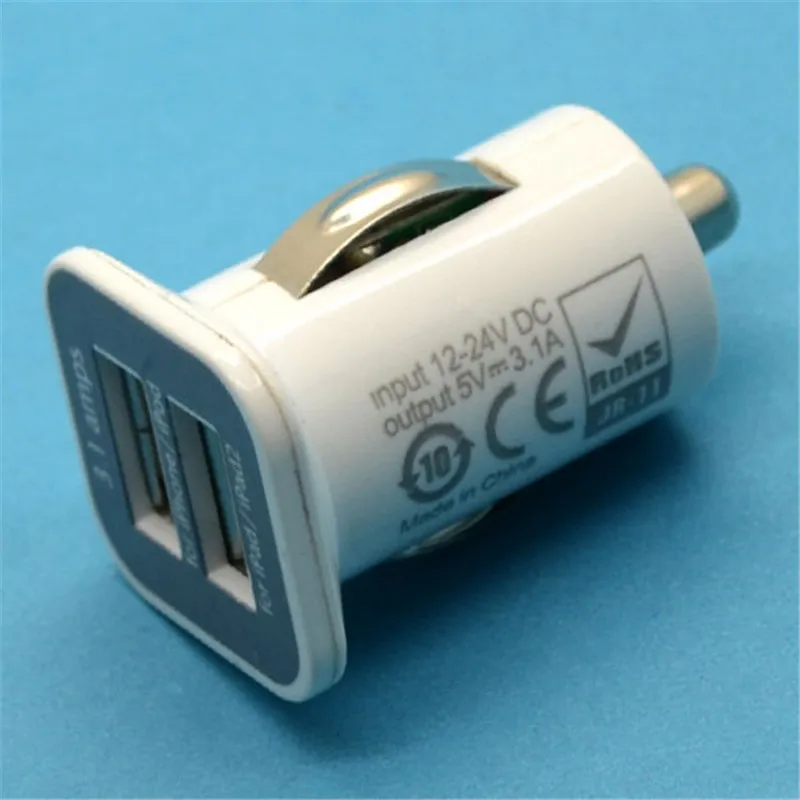 الأسود البسيطة 3A المزدوج ميناء USB سيارة شاحن محول الطاقة ل فون/آي بود/باد 2 3 4 البسيطة سيارة السجائر الأبيض أخف شاحن مقبس