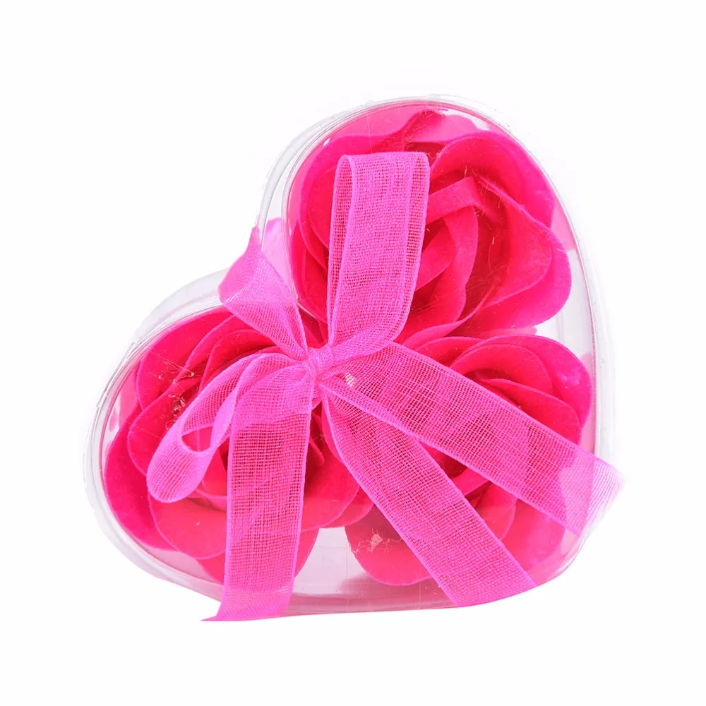 3 шт./пакет мыло цветок Ароматические Роза лепесток Ванна мыло для тела Свадебная вечеринка подарок для вашего хорошего друга