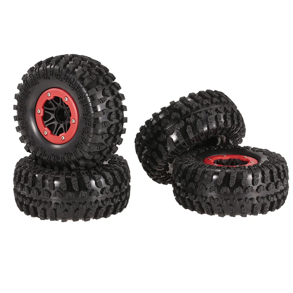 

4pcs AX-3021A 130mm 2.2in Rim Rubber Tyre Wheel RC Tires 1/10 Kit for Axial SCX10 RC4WD D90 1/10 RC Car RC Rock Crawler Parts