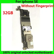 Для iphone SE оригинальная материнская плата без сенсорного ID 32 Гб разблокированная материнская плата с системой IOS для iphone 5SE с чипами