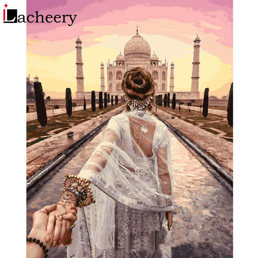 

Propylene Framed Oil Painting by Numbers Happiness Canvas Painting Wall Pictures for Living Room Creative Home Art Decor Poster