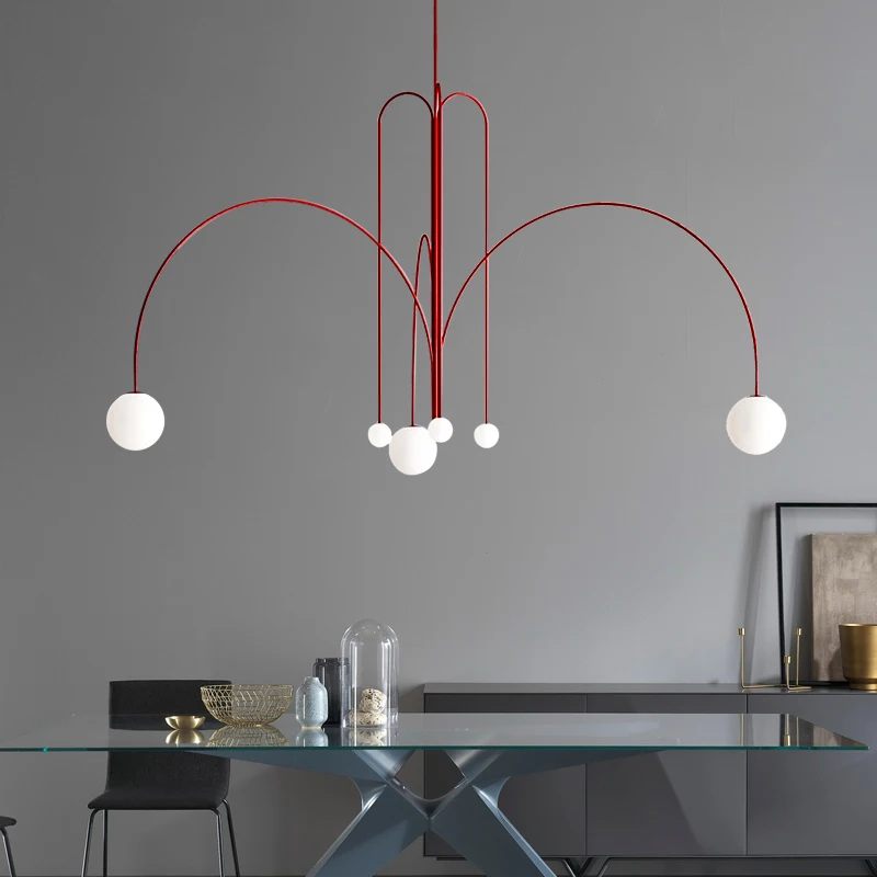Günstig Kunst Dekor Glas Ball Kronleuchter Beleuchtung Moderne Wohnzimmer Kronleuchter Hängen Licht Nordic Designer Leuchte Hause Innen 