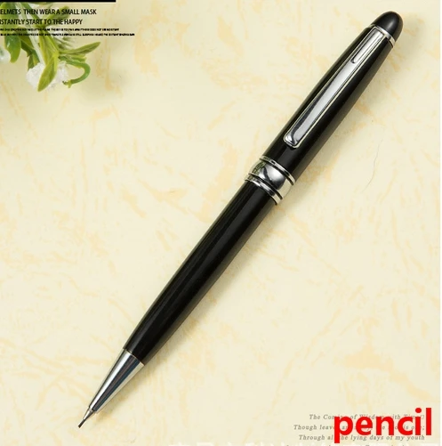 

Promotions 163 black metal mechanical pencil school Office stationery 2B Writing Pens Gift