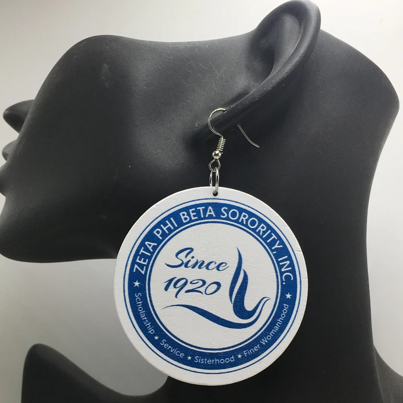 

Zeta Phi Beta Wooden Earrings