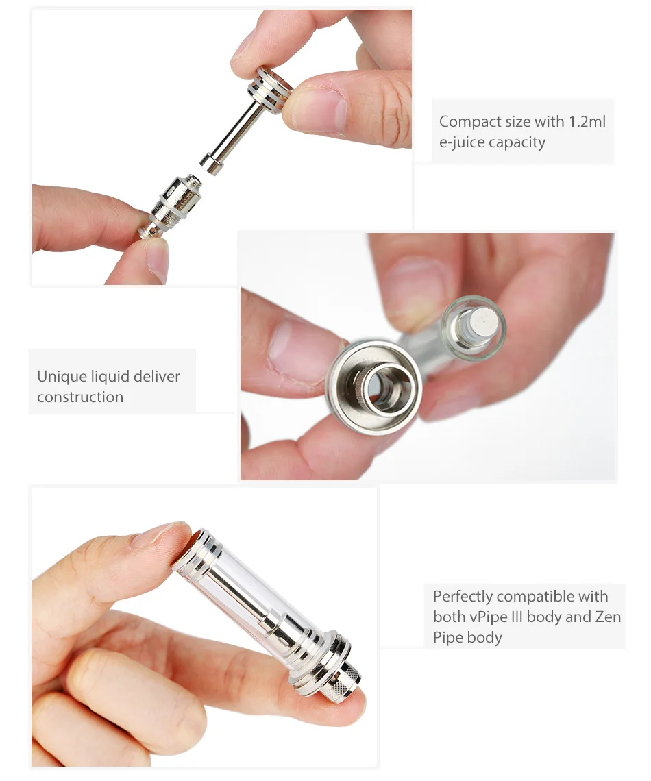 VapeOnly vPipe 3 BVC Atomizer - 1.2ml