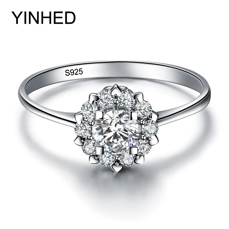 100 real 925 sterling silver wedding rings for women fashion flower cz diamant engagement ring jewelry zr178 - Cheap Wedding Rings Under 100 100 real 925 sterling silver wedding rings for women fashion flower cz diamant engagement ring jewelry zr178 - Cheap Wedding Rings Under 100