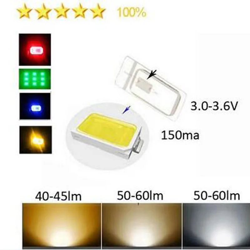SMD LED 5730 in 7 verschiedenen Farben 1/10/25/50/100 Stück zur Auswahl 