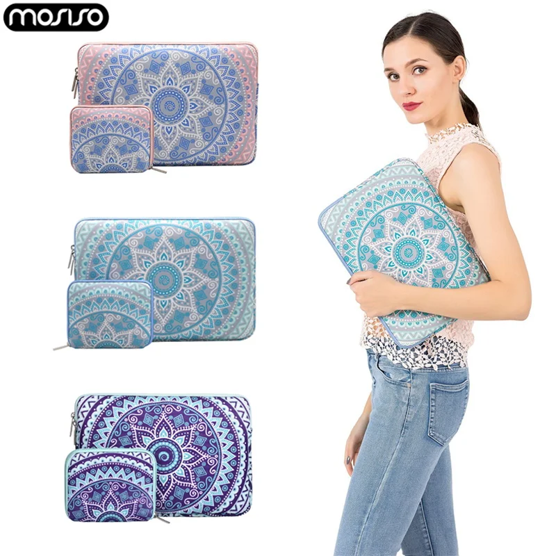 

MOSISO Canvas Laptop Sleeve Bag For Xiaomi Macbook Pro 13 Air 11 13 Retina 2018 New 13 15 Touch Bar Notebook Case Women Cover