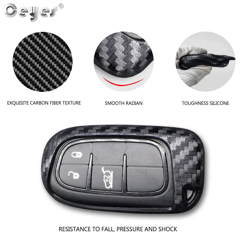 Car carbon fiber key cover for JEEP (2)