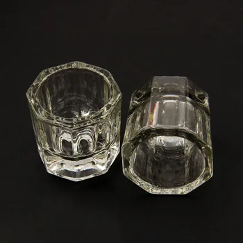 

1 Pc 3.5*3cm Acrylic Glass Plastic Powder Octangle Cup Crystal Glass Cup For Nail Equipment Nail Art Tools