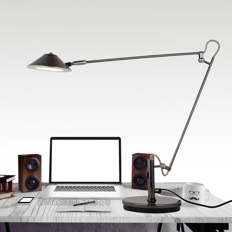Eye Protection Long Swing Arm Desk Lamp Led Table Office Eye Protection Long Swing Arm Desk Lamp Led Table Office Reading Light Home Lampe Bureau In Lamps From Lights Lighting On