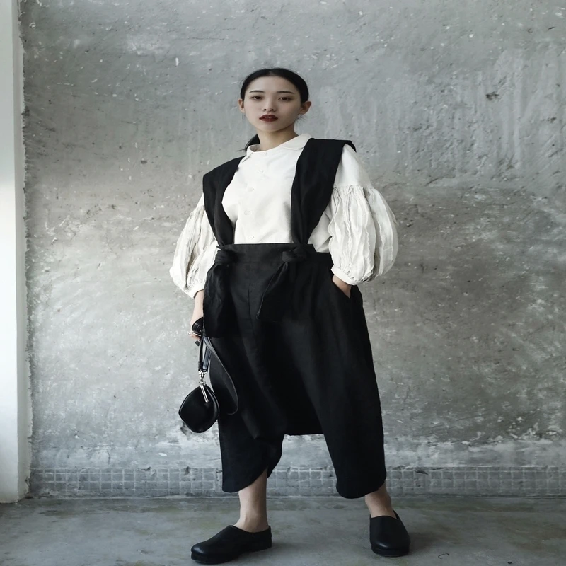 fósforo Dos Moda Verano Pierna Otoño Todo Mujeres Muerte De Bolsillo Del Marea 2018 Je82201s Nuevo Ancha Sin Tirantes La Las Pantalones Black Temperamento x0xRTwt