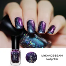 Голографический быстро сухой долговечный зеркальный лак для ногтей эффект хамелеон лак для ногтей Блестящий лак MH88