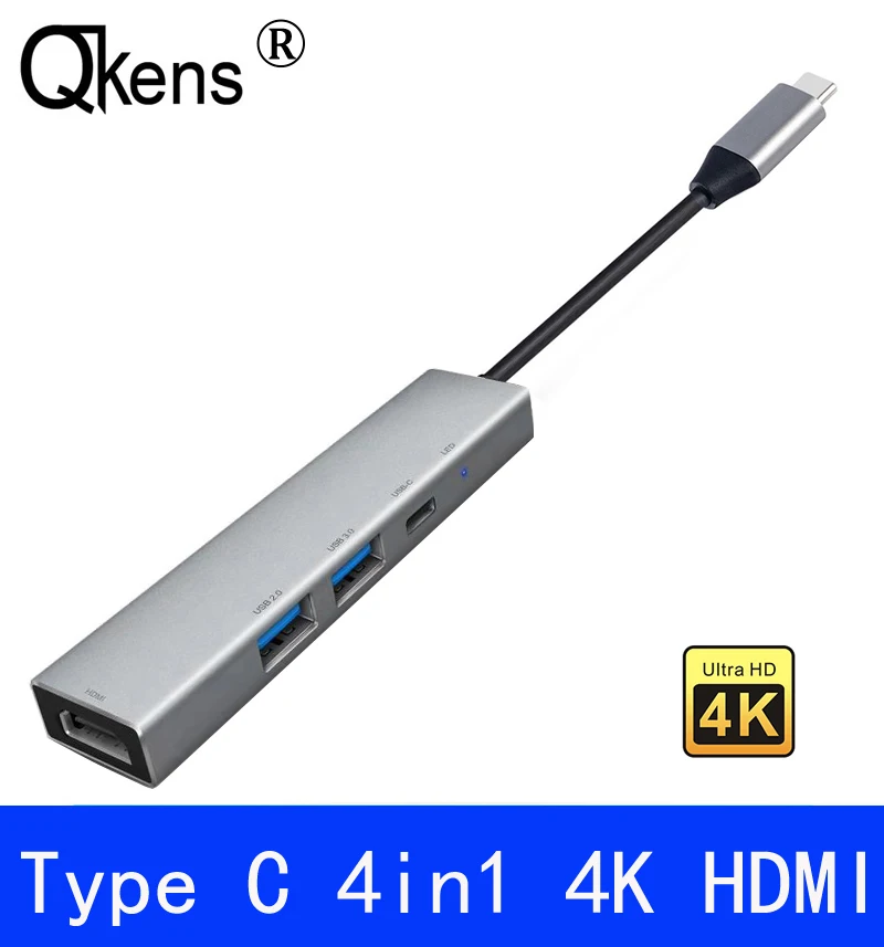 

Type C to 4K HDMI Hub USB 3.0 USB2.0 OTG Adapter Typec PD Charging Port for MacBook Pro Samsung Galaxy S8 S9 Huawei P20 P30 Pro