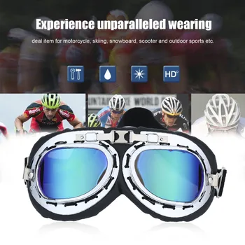 

1Pcs Scooter Pilot Goggles Helmet Vintage Anti-UV Motorcycle Helmet Glasses Motocross Windproof Car-styling New Hot Selling Hot