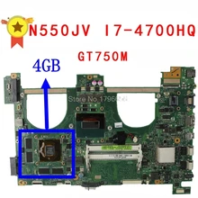 N550JV i7 4700HQ gt750m 4GB motherboard For Asus N550JK G550JK Q550J Q550J G550J N550J N550JX laptop