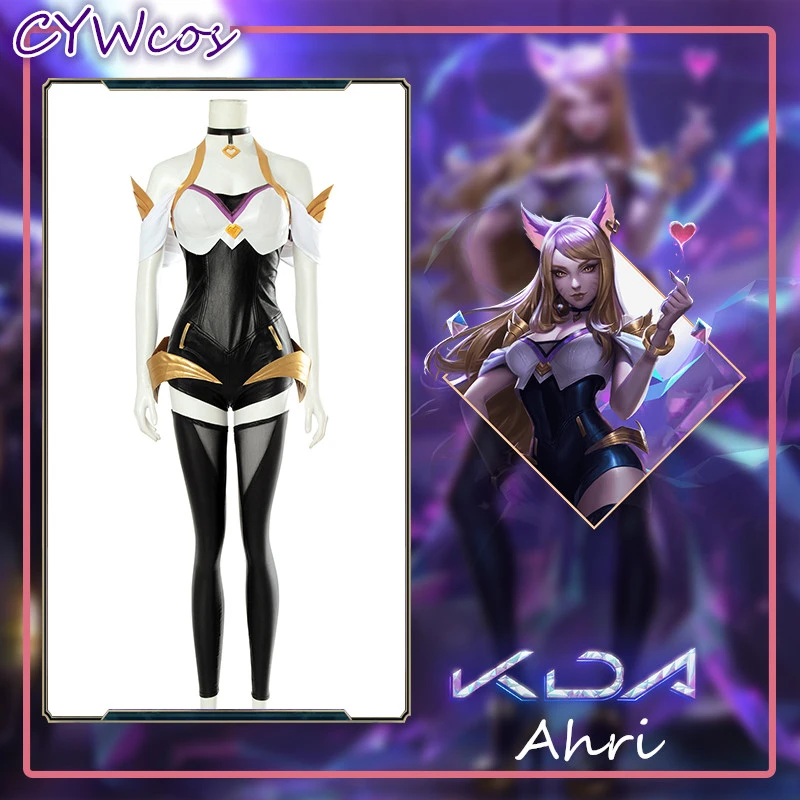 2019 Горячие игры Косплей LOL Idol певица K/DA Девять Лис Ahri карнавальный костюм кДа