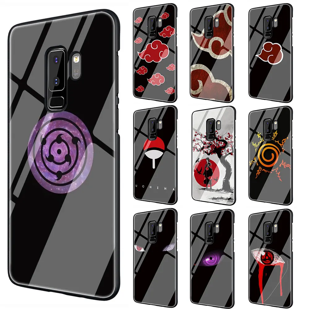 

Anime Naruto Tempered Glass TPU Black Cover Case for Galaxy S7 Edge S8 S9 S10 Plus Note 8 9 10 A10 20 30 40 50 60 70