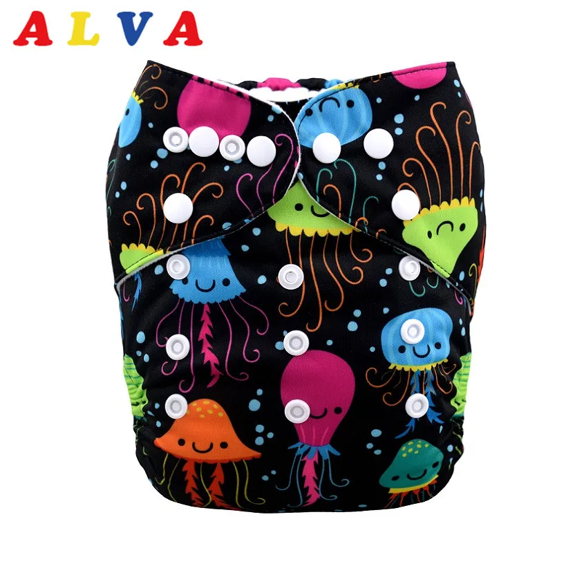 

2019 Alvababy New Washable Pocket Cloth Diaper with Microfiber Insert H054