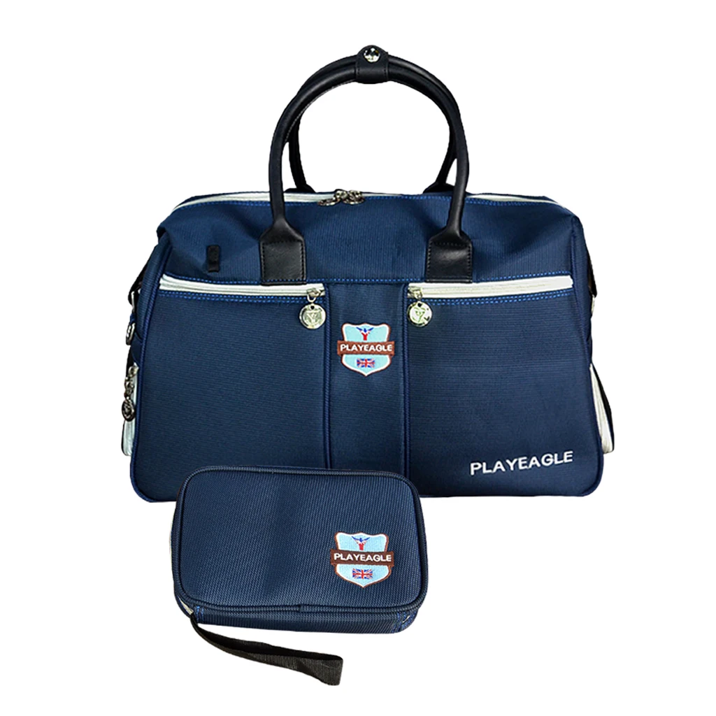 Nylon Waterproof Golf Clothing Wrap Bag with Shoes Pocket Golf Duffle Bag Collection Travel Luggage Organizer with Mini Handbag
