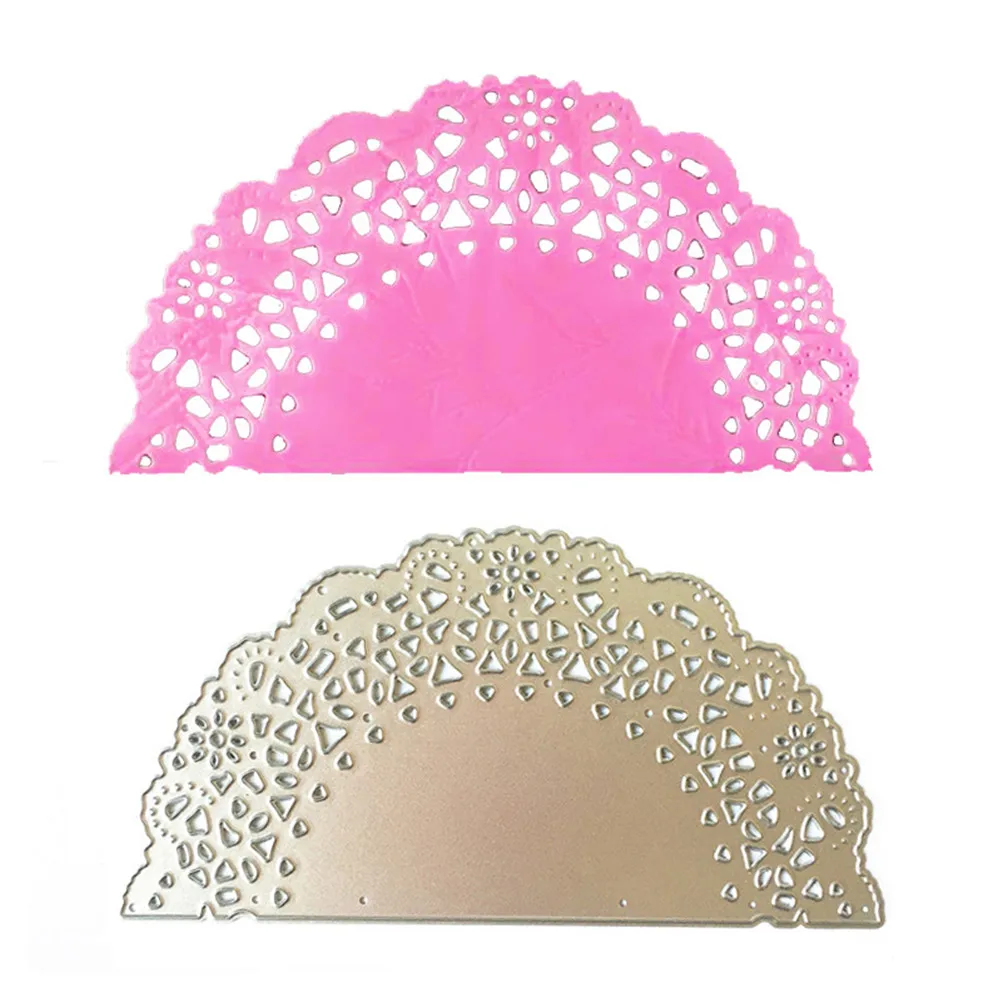 

Diy Craft Semicircle Lace Carbon Steel Embossing stencils Scrapbook Paper Card Art Cutter Drafting Supplies